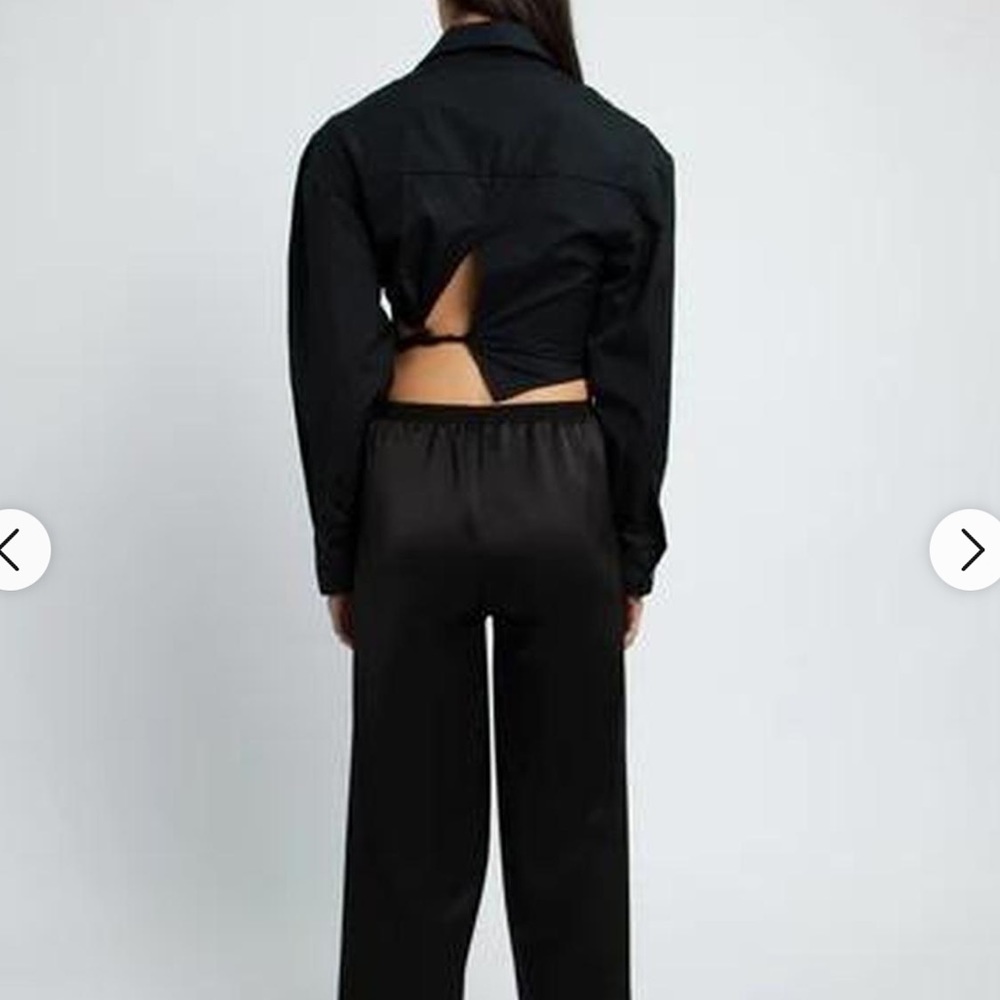 Christopher esber buckle cut out crop shirt NWT